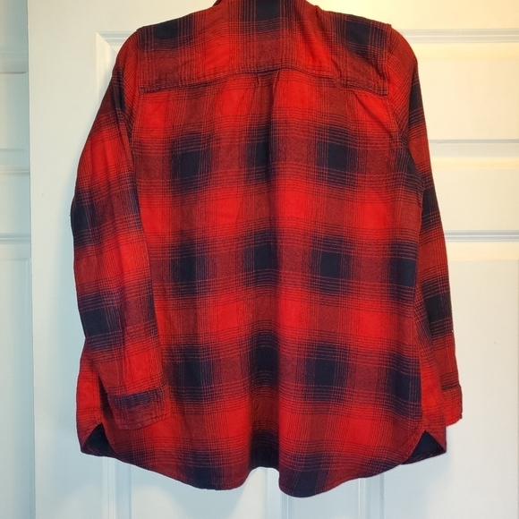 MADEWELL blue and red Flannel buttondown shirt - Picture 2 of 5